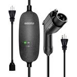 ShockFlo G Mini Level 1-2 EV Charger,16 Amp 110-240V 21ft Portable Electric Vehicle Charger,NEMA 6-20 Plug with NEMA 5-15 Adapter for J1772 Electric Cars