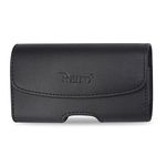 Reiko HP102A-IPHONE4BK Premium Durable Horizontal Pouch for iPhone 4/4S - 1 Pack - Retail Packaging - Black