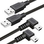 Mini USB Cable 90 Degree 2Pack 6ft 