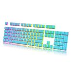 HK Gaming Pudding Keycaps Set | Doubleshot PBT Keycap Set | Full 108 OEM Profile Key Set | ANSI US-Layout | for Mechanical Keyboard | Compatible with Cherry MX, Gateron, Kailh, Outemu | Malibu