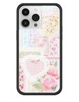 Wildflower Cases - Frilly Floral Case, Compatible with Apple iPhone 14 Pro Max | Pink, Floral, Green, Patchwork, Hearts - Protective Black Bumper, 4ft Drop Test Certified, Women Owned Small Business