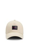 HUGO Mens Jude-SL Logo-patch cap in cotton twill