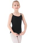 PLIKSUVER Ballet Leotards for Girls Gymnastics Dance Leotards with Adjustable Straps Nude Camisole Leotard Seamless Undergarment Dancewear for Women Girls Kids Toddlers (balck, 150（Height:140-150cm）)