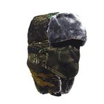 uoudio Ushanka Men's Winter Hat with Ear Flaps and Faux Fur Inner - Camo Camouflage Russian Trooper Trapper Hat Hunting Skiing Hat for Men Women