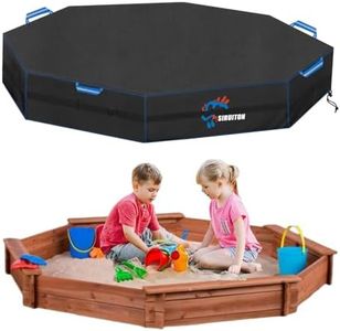 SIRUITON Octagon Sandbox Cover, 420D Oxford Cloth Waterproof, Windproof and Dustproof, Waist with Adjustable Buckle for Stability, Protect Sandbox Sand and Toys(Only Cover,84" X 78" X 9")