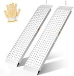 KOLOTOOL Aluminum Shed Ramp 55" L x 12" W Loading Ramps 3000 Lbs Capacity Lightweight Portable Ramp Anti-Slip Waterproof for ATV Lawn Mower Golf Cart Dirt Bike Motorcycle Garden Tractor 2Pcs
