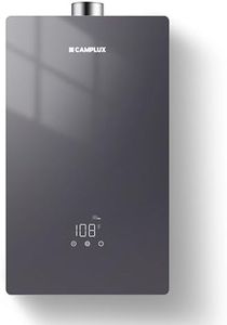 Tankless Water Heater 102,000 BTU, Camplux 4.22 GPM On Demand Propane Water Heater with Tempered Glass Panel Touch Screen, Instant Hot Water Heater, Indoor, Gray
