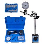 Dial Indicator with Magnetic Base Holder Fine Adjustable Long Arm 0-10mm Tester Gage Gauge 0.01mm