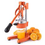 CO-Z Commercial Grade Citrus Juicer Hand Press Manual Fruit Juicer Orange Juice Squeezer for Lemon Lime Pomegranate Cast Iron Stainless Steel,Orange