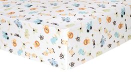 Trend Lab Jungle Friends Deluxe Flannel Fitted Crib Sheet