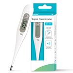 Digital Thermometer, Oral Thermometer Adults Kids Babies, Accurate Fast Switchable Body Temperature Thermometer, Gray