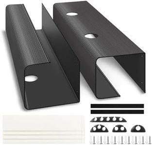 Large Capacity Under Desk Cable Management Trays 2 Pack - 31.5in Ultra Sturdy PVC Cable Tray - Cable Organizer Under Desk for Office and Home, 2 Install Options for All Applications - Black