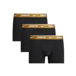 Nike 0000KE1008 Boxer Shorts 3 Units M, Black / Buff Gold Wb, M