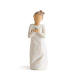 Demdaco 27560 Willow Tree Nurture Woman Holding Bird Susan Lordi Protecting Figurine, Beige by Demdaco