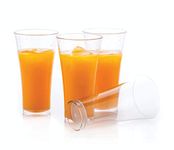 crispy Unbreakable Plastic Glass Set of 6, Water Glass, Juice Glass, Wine Tumbler 300ml (Stylic)