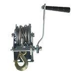 ALL-CARB 800lbs Hand Crank Winch with Hook Boat Trailer Winch with 8m 26ft Steel Cable Heavy Duty Hand Winch for Boat, Trailer, ATV or Deer Feeder