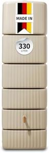 4rain Slim Wandtank Regentonne 330 Liter sandbeige - Regenwassertank, Wasserbehälter, Fass, Wassertank, Regenfass, Regenwassertonne, Wassertonne, Wassertonnen für Garten, Wasserfass