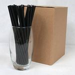 Black Paper Straws (6mm x 200mm) - 