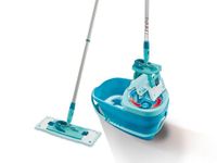Leifheit Clean Twist M Ergo Mop and Bucket Set, Mop 33 cm wide, Moisture controlled Spin, Faster cleaning Spin mop, Easy-steer Micro Fibre head with 360° joint, Twist Mop
