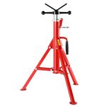 Mophorn V Head Pipe Stand Adjustable Height 28-52 Inch, Pipe Jack Stands 2500 LB. Capacity,Folding Portable Pipe Stands 1/2 to 12 Inch Pipe Supporting,Steel Jack Stands