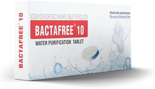 Bactafree Outdoor Travels Water Purification Tablets, 150 Tablet - Emergency Use, Tablet for Water Pot Bottle Camping Travelling Trekking Hiking - Each Tablet Purifies Upto 10 liters Water