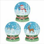 XMZZMX Merry Chrismas Crystal Ball Metal Cutting Dies for Card Making, Paper Embossing Die-Cuts Kit Storage Pockets Supplies, Scrapbooking Stencils