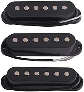 Metallor Single Coil Pickups for Strat Style Guitars Ceremic Magnet Neck Middle Bridge Pickups SSS Left and Right Hand Brand New Set of 3 Black.