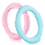 Seeway Teething Ring for Baby, Cooling and Soothing Teething Toys, Sensory Chew Bracelet Teether Toys for Autistic Children,Kids, Adults, Autism, ADHD, ASD, SPD, Oral Motor or Anxiety Needs（2 Pack）