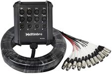 Melltimbro Speakers Low Profile XLR Send Circuit Board Snake Cable, XLR Splitter Cable, Small Footprint XLR Box Snake for Live, Recording, Stage, Studio, 8 Channel 4 Return 50 Feet Long
