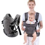 Baby Carrier Sling, Baby carriers from newborn,Baby Toddler Carriers Accessories Cozy Baby Holder Carrier,Adjustable Babies Wrap Sling Front Back Support for Infants 7-45lbs Girl and Boy-Grey