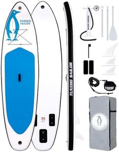 Tuxedo Sailor 10'6"×33"×6" Inflatable Stand Up Paddle Board with Premium SUP Accessories,Adults & Youth for All Skill Levels, Included with Board, Paddle, Pump, Fins, Backpack