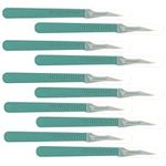 UKCOCO 10Pcs Disposable Plastic Surgical Scalpel Knife Multi-Function Scrapbooking Crafts Carving Knife Tools(SS-1)