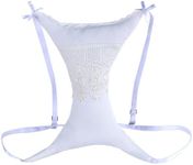 XORIA Breast Pillow – Soft 100% Cotton, Breast Pillow for Side Sleepers, Anti-Wrinkle Chest Support, Adjustable Strap, Breathable Fabric, Gift-Ready Red Box (White)