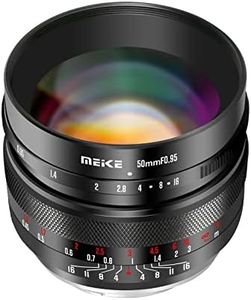 Meike 50mm f0.95 Large Aperture Manual Focus Lens Compatible with Canon EF-M Mount Mirrorless Cameras EOS M M2 M3 M5 M6 M10 M50 M100 M6II M200 etc