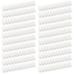 Iyowei 20 Pack Clear Electrical Terminal Blocks, 10A 12 Position Wire Connector Electrical Connector Blocks Dual Rows Screw Terminal Strip Connector for Lamps,Household Appliances, LED Strip Light