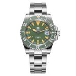 ADDIESDIVE Retro Military Style Automatic Dive Watch Waterproof 200 M NH35A Synthetic Sapphire Vintage Green Dial