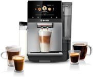 Bosch TQU60307 800 Series Fully Automatic Espresso Machine 36 Drinks with Coffee World, Cold Brew, Double Cup, Integrated Milk Container, Smart Features, in Stainless Steel