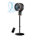 Lifelong Tower Stand Fan with Vertical & Horizontal Swing, Adjustable Height,Touch Panel, 3 Speeds Noiseless Fan with Remote & Aroma Feature for Home, Air Circulator, High Speed Table Fan (LLPF16R)