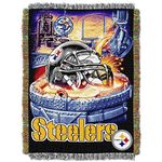 Northwest NFL Pittsburgh Steelers Unisex-Adult Woven Tapestry Throw Blanket, 48" x 60", Home Field Advantage