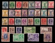 ISC~ British India (1937-1946) - 33 Different Stamps on King George VI, India Pre Independence Stamps, Old & Rare, All Genuine Postage Stamps ~ STAMPEX