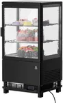 Towallmark Refrigerated Display Case, 2.0 Cu.Ft, Countertop Pastry Display Case Commercial Display Refrigerator with LED Lighting, Frost-Free Air-Cooling, Locked Door for Bakery