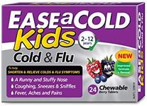 Ease A Cold Kids Berry Flavour Cold & Flu Chewables 24 Tablets, 24 count, Pack of 24