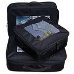 Northtote Compression Packing Cubes | Premium Quality Luggage Organizers | Set of 3 Bags W/Double Zipper (Black)