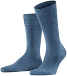 FALKE Men's Family Socks, Breathable, Durable, Sustainable Cotton, Lightweight, Colorful Stockings, Skin-Friendly, Blue (Light Denim 6660) - Sustainable, 9.5-12, 1 Pair