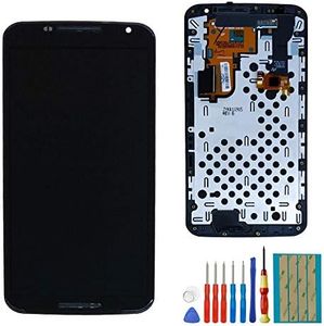 Replacement LCD Touch Screen Compatible with Moto Google Nexus 6 XT1100 XT1103 Amoled Touch Screen Display LCD Digitizer Assembly with Frame + Tools