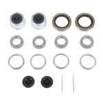 Boat Trailer Axle Hub Wheel Bearing Kit Grease Seals 1.98in Dust Fit for 1‑1/16in 2000 to 2200 Lbs Axle Seal Trailer Wheel Bearing Kit 2 Sets