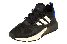 adidas Originals ZX 2K Boost Junior Running Trainers Sneakers (UK 5 US 5.5 EU 38, Black White Royal FY1707)