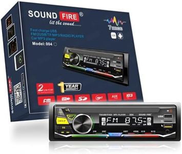 SOUND FIRE 004 Charge Pro+ Dual-USB/FM/SD/AUX/Bluetooth Wireless with Phone Caller Id Receiver Universal Car Stereo (Single Din)