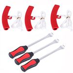 ANCLLO 11.4inch Tire Spoons Motorcycle Tire Changing Tools Bike Tire Iron Levers Repair Kit with 3 Pcs Rim Protectors