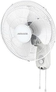 Heller White 40cm Wall Fan w/ Pull Cord/3 Speed/Oscillating/Tilt Adjustable